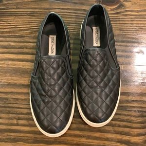 Steve Madden Black Slip Ons